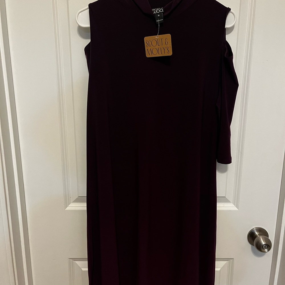Scout and Molly Dress - Mock Neck Dress in Medium- Eggplant- NWT - Picture 6 of 8